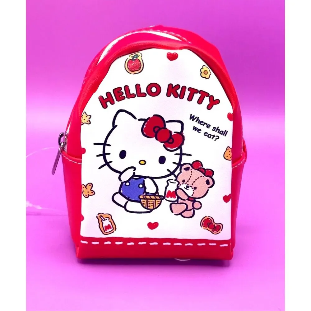 Hello Kitty Back Pack Coin Purse Keychain